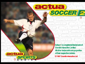 Actua Soccer 2 (EU) screen shot title